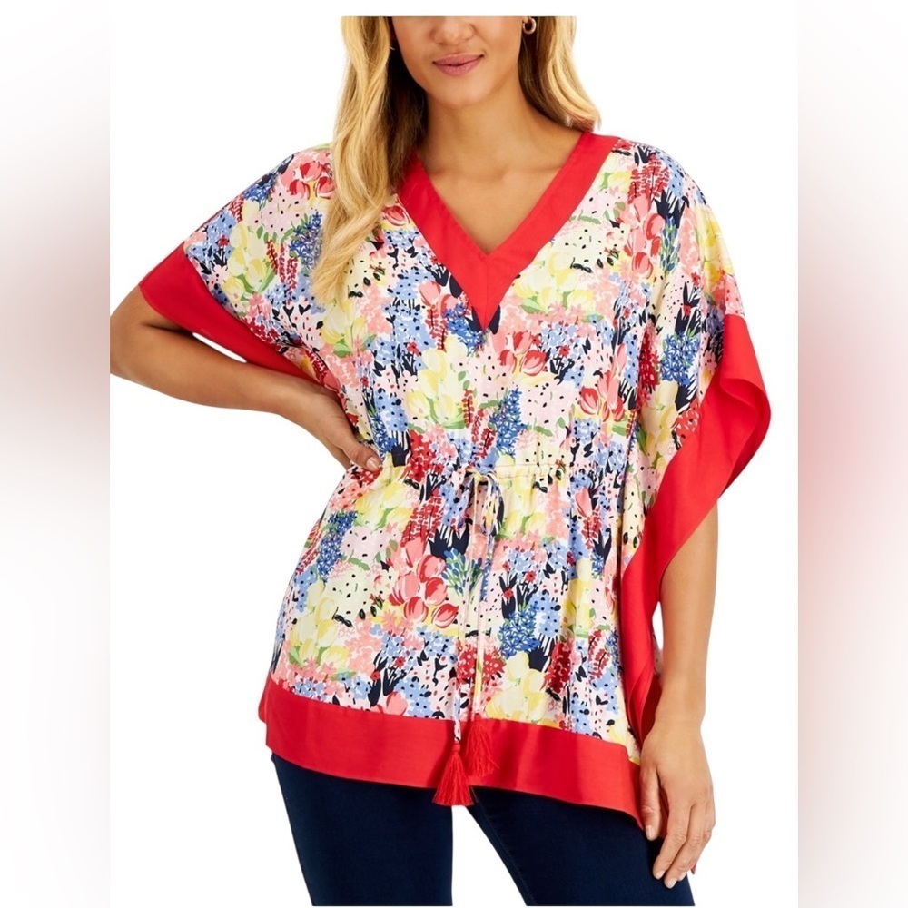 Charter Club Cinch Waist Poncho Top XL
